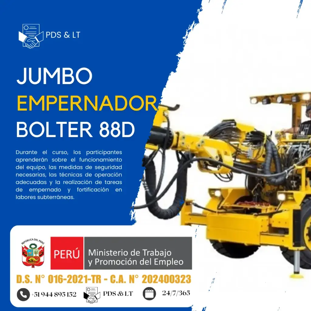 Operación de Jumbo empernador Bolter 88D