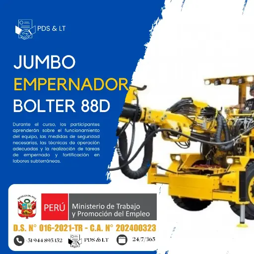 Operación de Jumbo empernador Bolter 88D