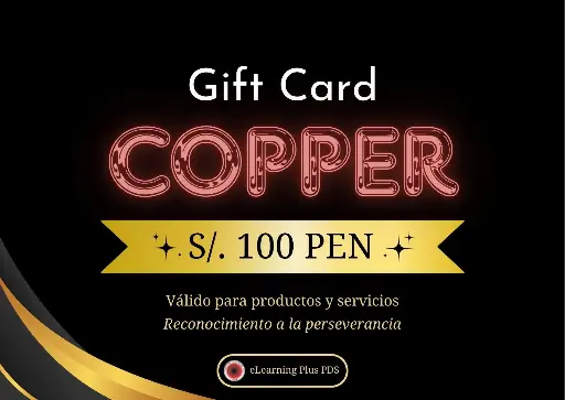 [Gift Card S/.100] Tarjeta de regalo Copper 100PEN 