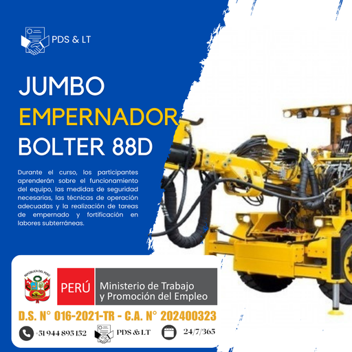 OPERACIÓN DE JUMBO EMPERNADOR BOLTER 88D